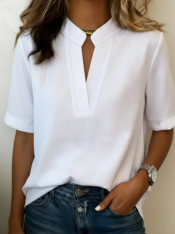 Élise – Elegancka Bluzka z Kołnierzykiem